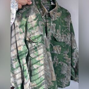 Jerzees Camouflage Shirt Jacket Long Sleeve